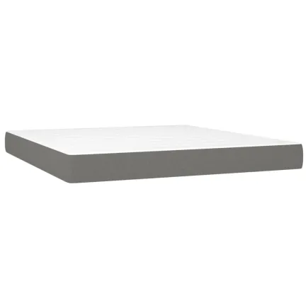 Matelas de lit à ressorts ensachés Gris foncé 160x200x20 cm 2