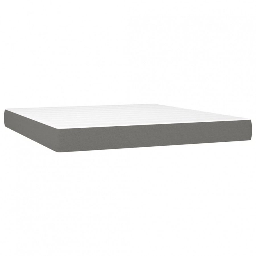 Matelas de lit à ressorts ensachés Gris foncé 160x200x20 cm