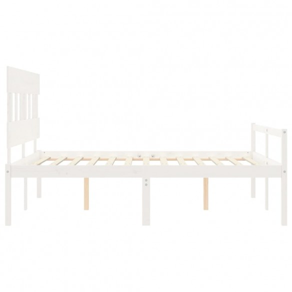 Lit pour personne âgée et tête de lit 160x200 cm bois massif