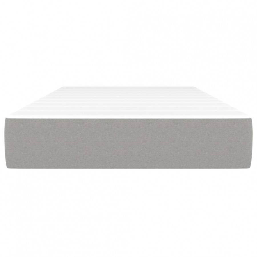 Matelas de lit à ressorts ensachés Gris clair 90x190x20cm Tissu