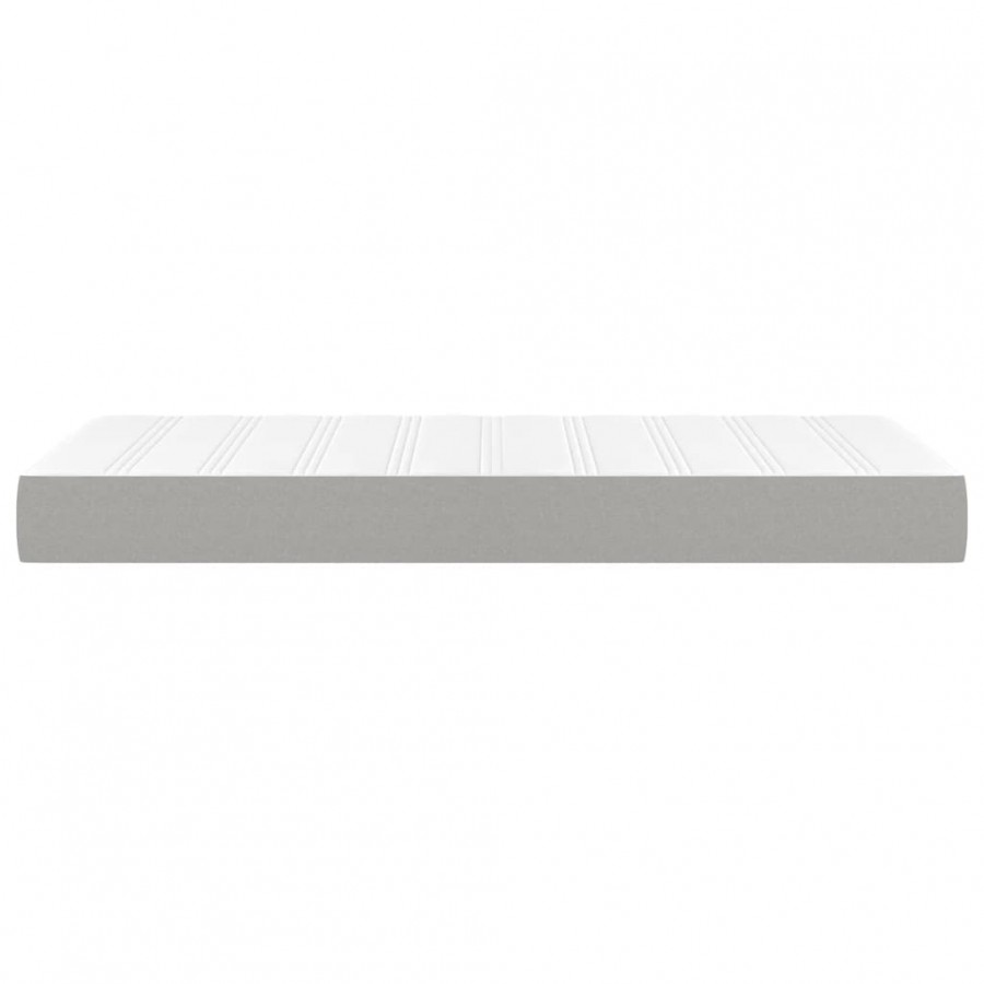 Matelas de lit à ressorts ensachés Gris clair 90x190x20cm Tissu