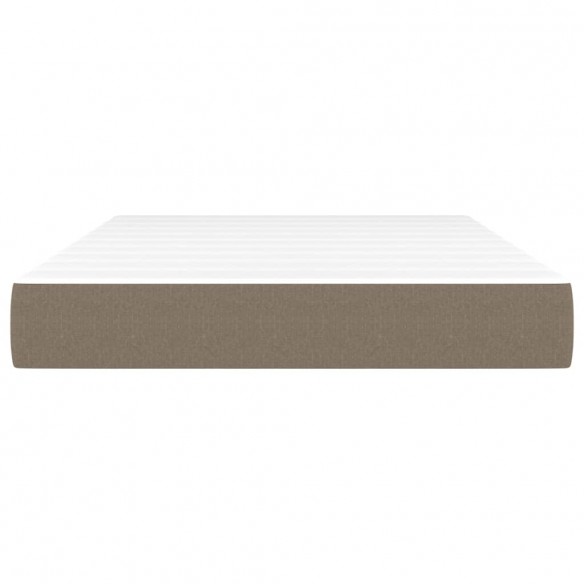 Matelas de lit à ressorts ensachés Taupe 120x200x20 cm Tissu