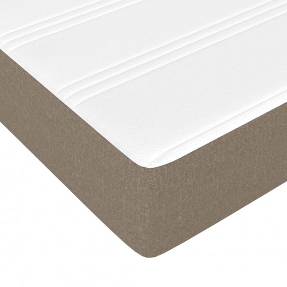 Matelas de lit à ressorts ensachés Taupe 120x200x20 cm Tissu