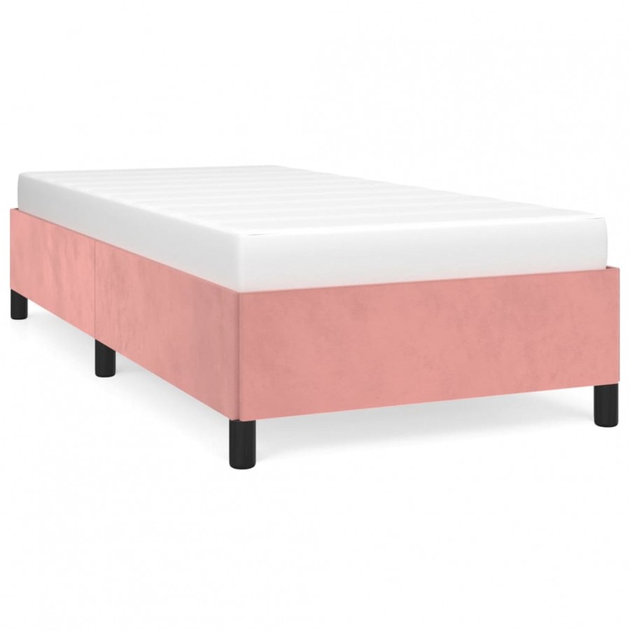 Lit Rose 90x200 cm Velours
