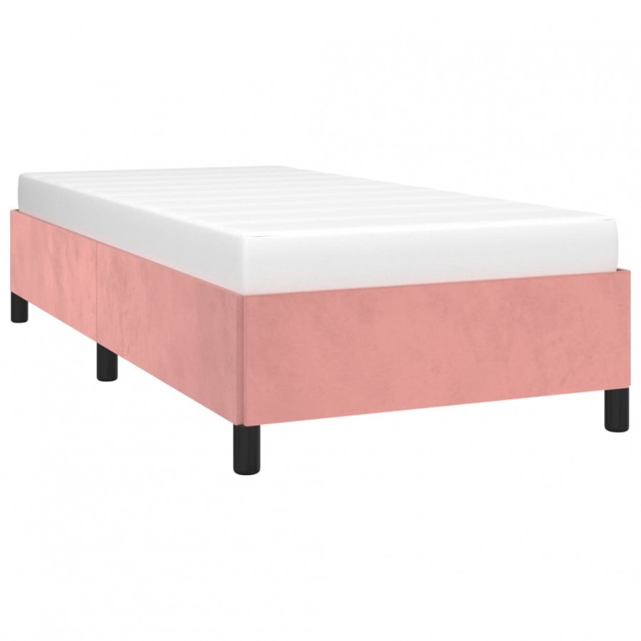 Lit Rose 90x200 cm Velours