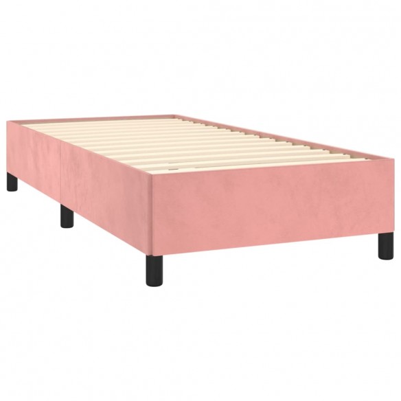 Lit Rose 90x200 cm Velours