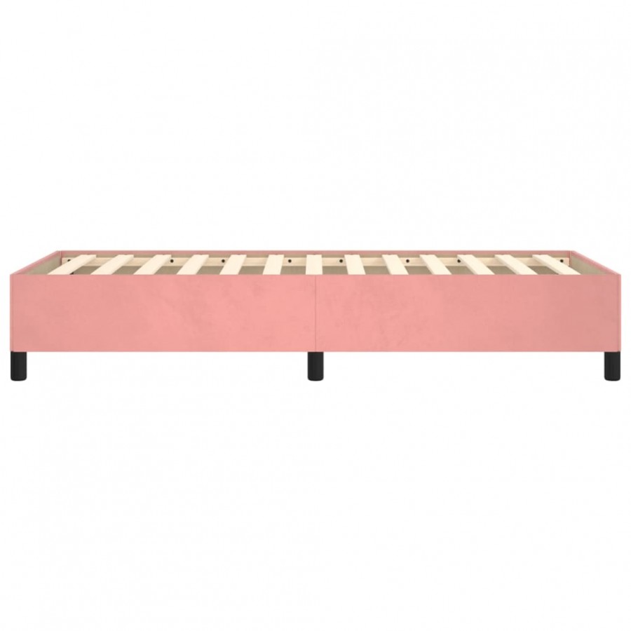 Lit Rose 90x200 cm Velours