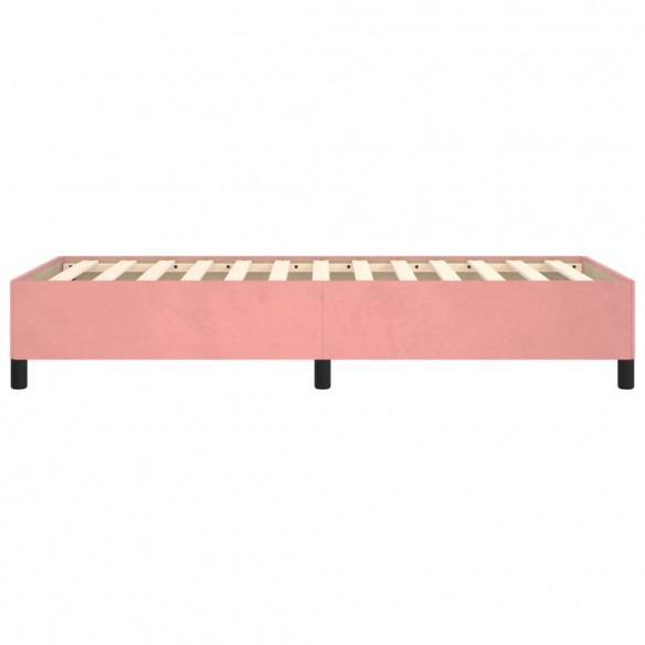 Lit Rose 90x200 cm Velours