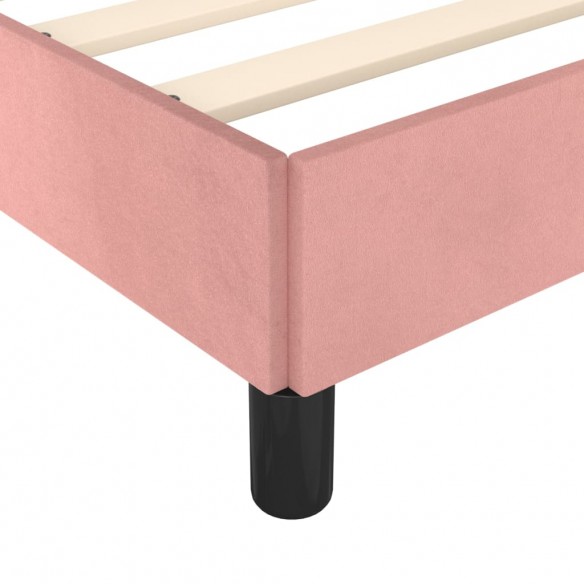 Lit Rose 90x200 cm Velours