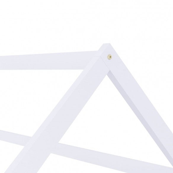 Lit d'enfant Blanc Bois de pin massif 70x140 cm