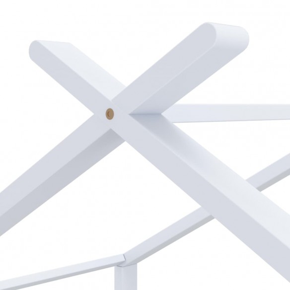Lit d'enfant Blanc Bois de pin massif 80x160 cm