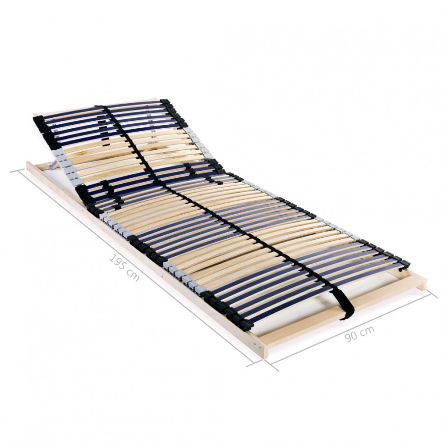 Cadre avec 42 lattes 7 zones 90 x 200 cm