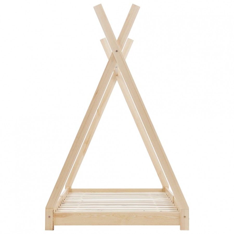 Lit d'enfant Bois de pin massif 80x160 cm