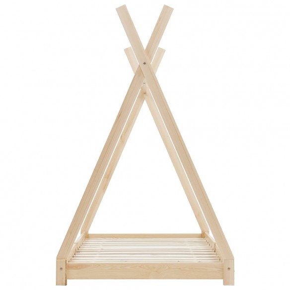 Lit d'enfant Bois de pin massif 80x160 cm