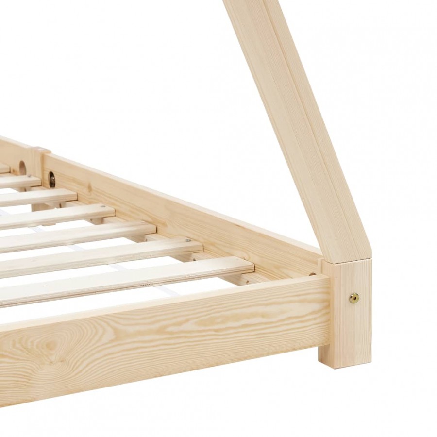 Lit d'enfant Bois de pin massif 80x160 cm
