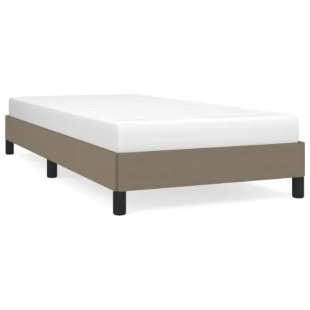 Lit Taupe 90x200 cm Tissu 2