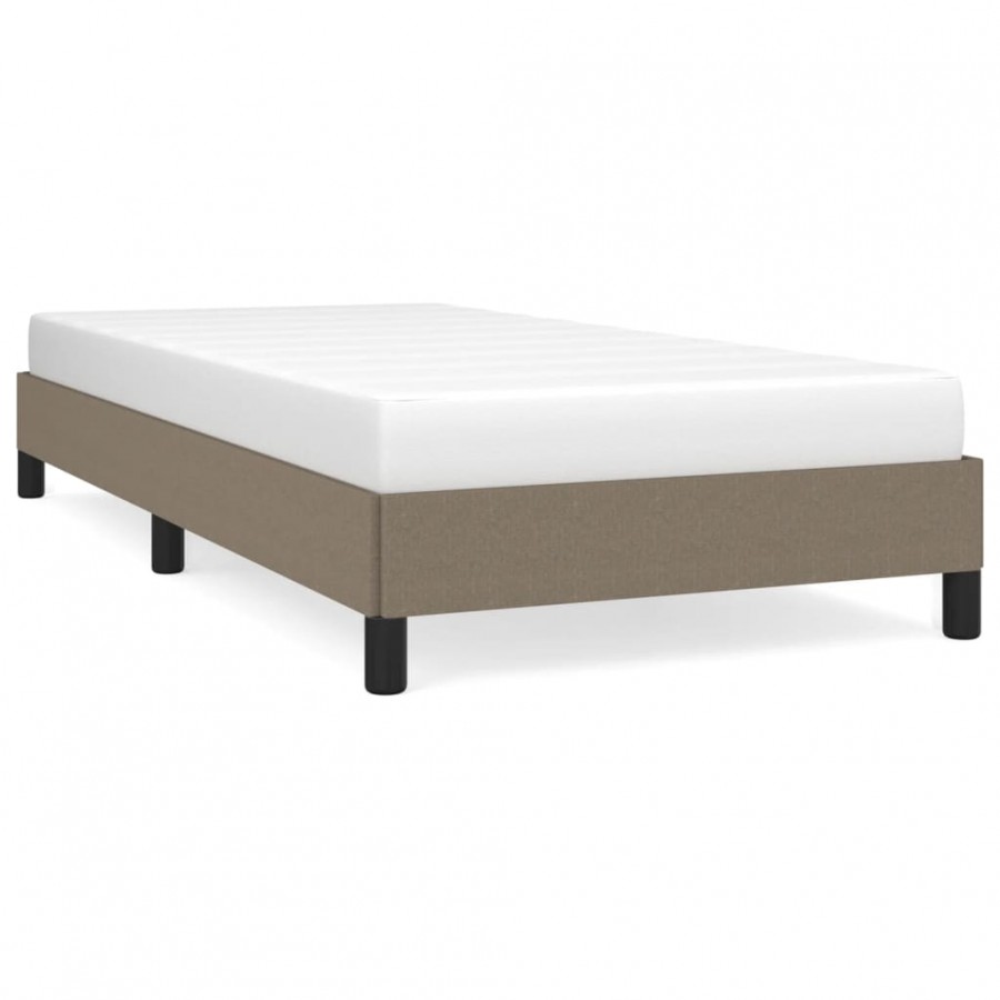 Lit Taupe 90x200 cm Tissu