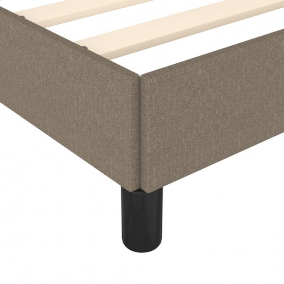 Lit Taupe 90x200 cm Tissu