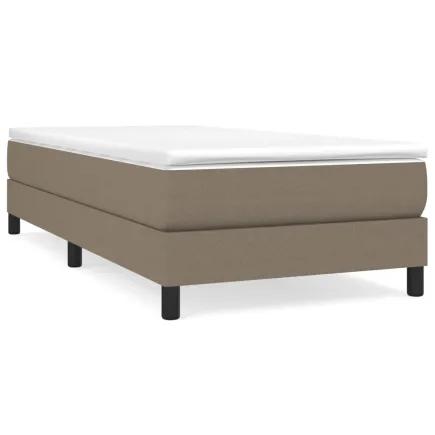 Lit Taupe 90x200 cm Tissu 2