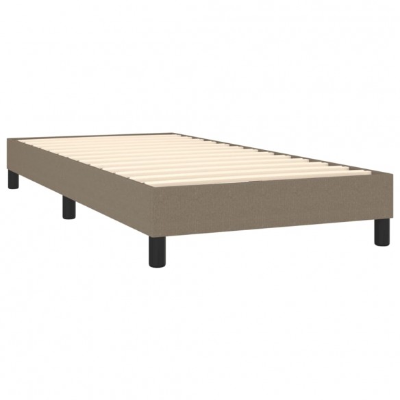 Lit Taupe 90x200 cm Tissu