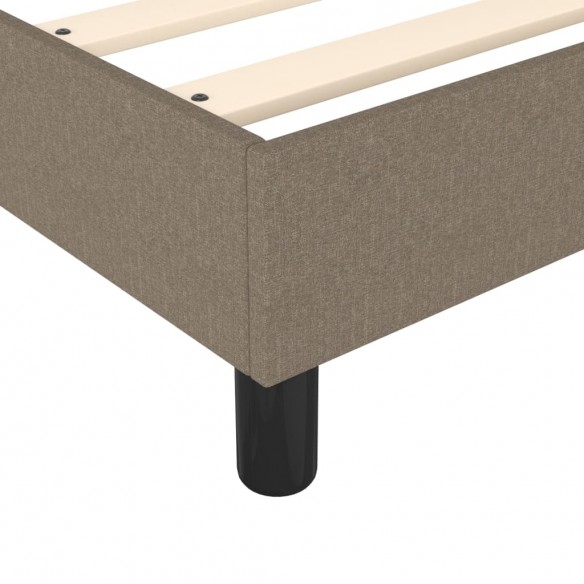 Lit Taupe 90x200 cm Tissu