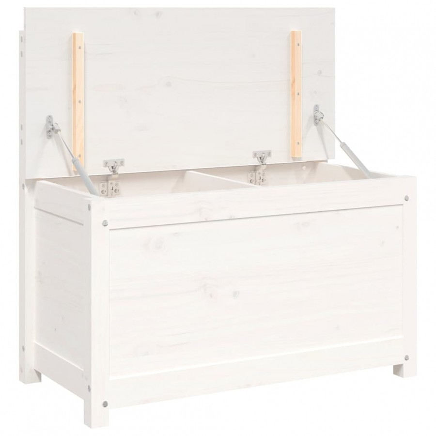 Banc Blanc 80x41x77 cm Bois de pin massif