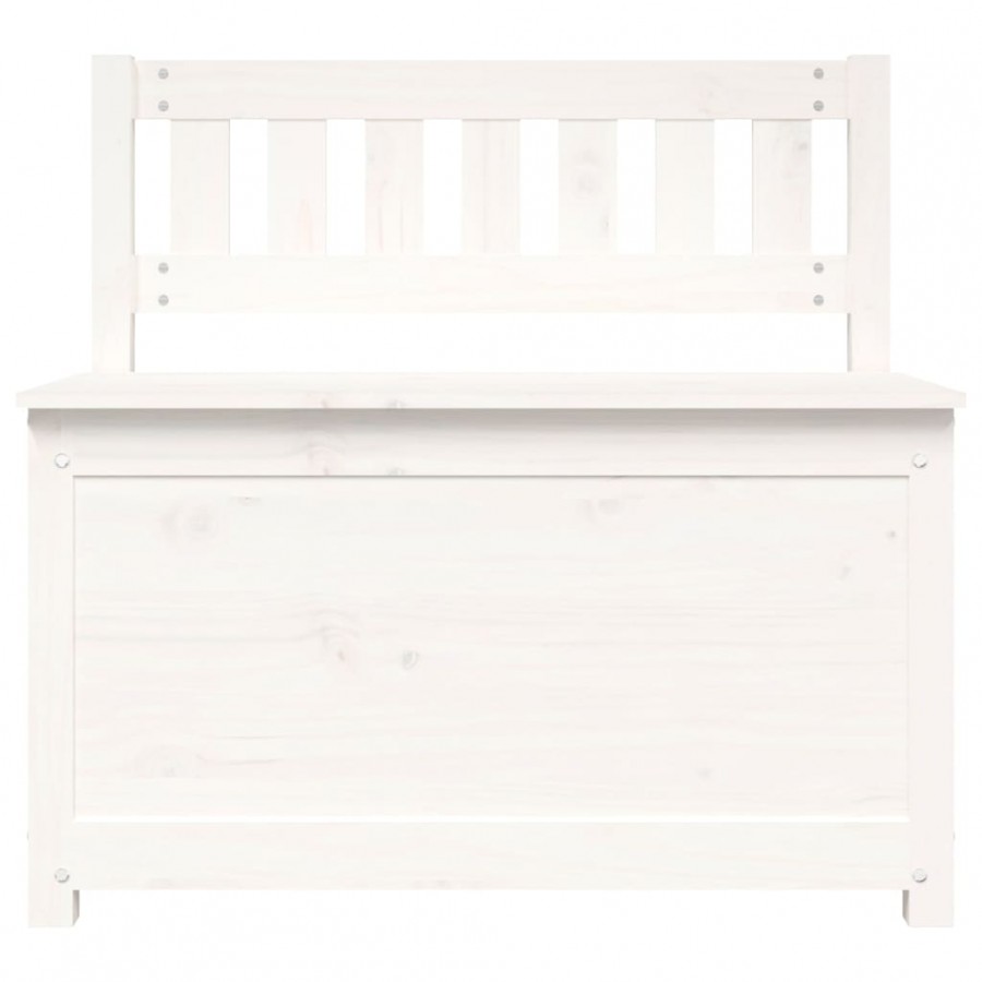 Banc Blanc 80x41x77 cm Bois de pin massif