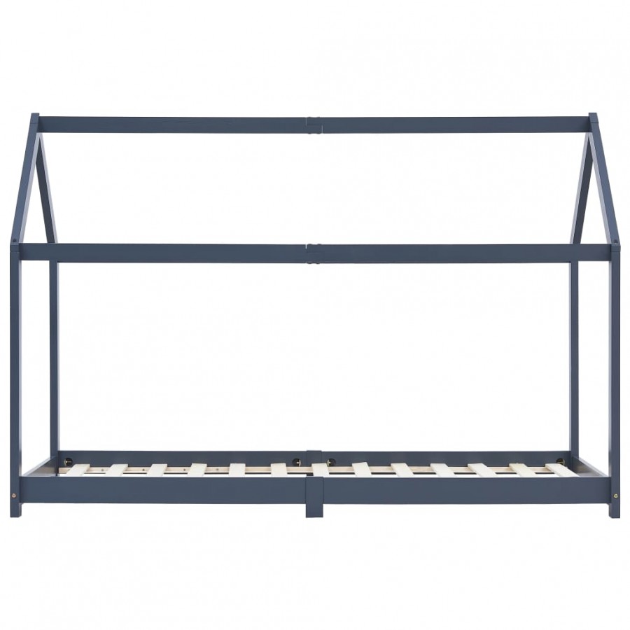 Lit d'enfant Gris  Bois de pin massif 90 x 200 cm