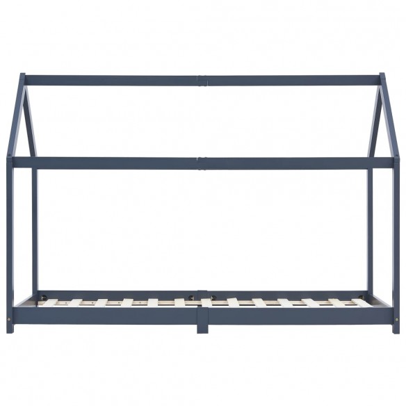Lit d'enfant Gris  Bois de pin massif 90 x 200 cm