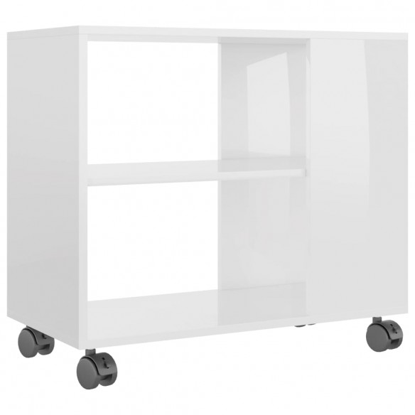 Table d'appoint Blanc brillant 70x35x55 cm 