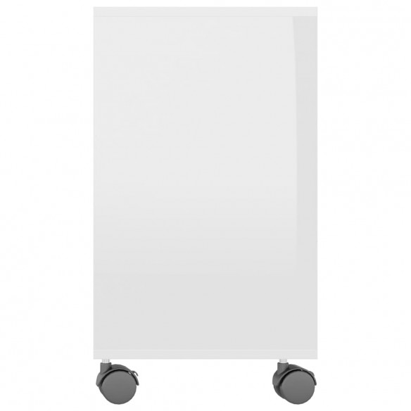 Table d'appoint Blanc brillant 70x35x55 cm 