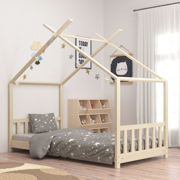 Lit d'enfant Bois de pin massif 70x140 cm