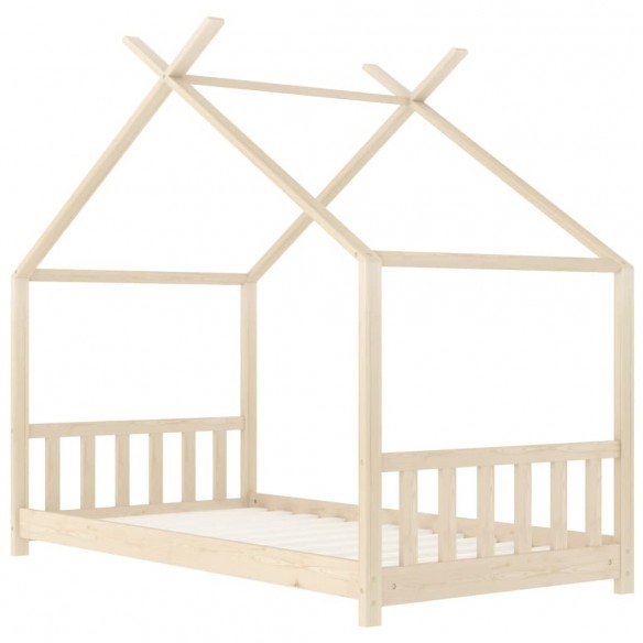 Lit d'enfant Bois de pin massif 70x140 cm
