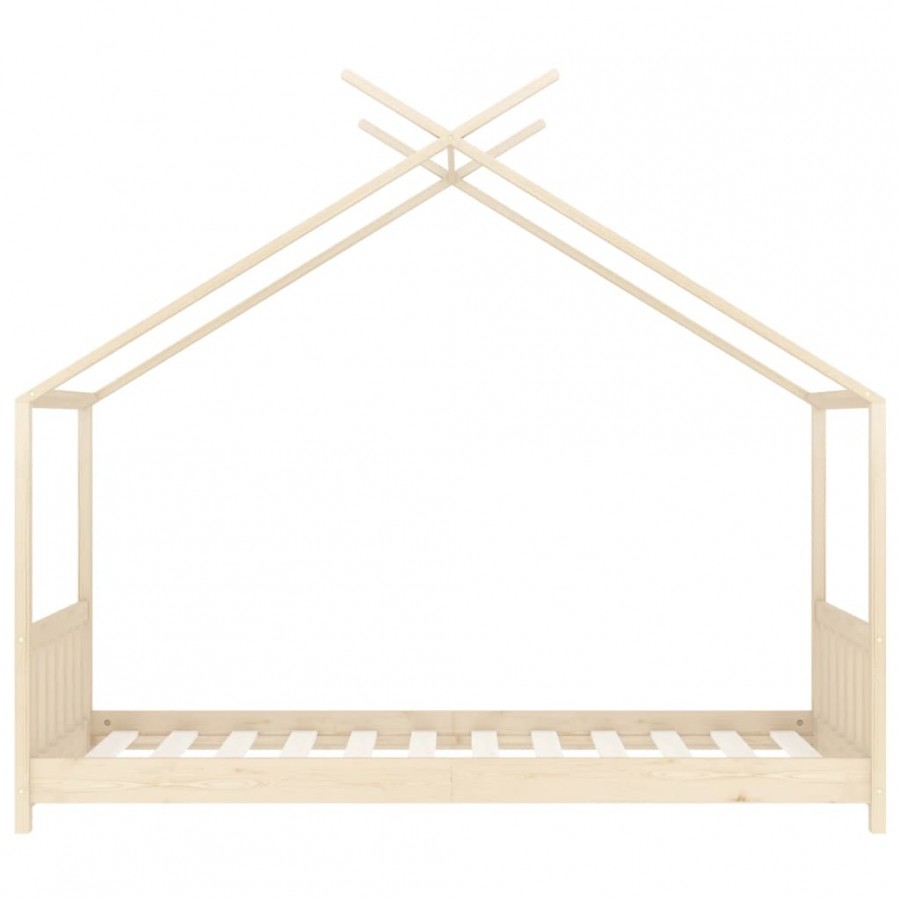 Lit d'enfant Bois de pin massif 70x140 cm