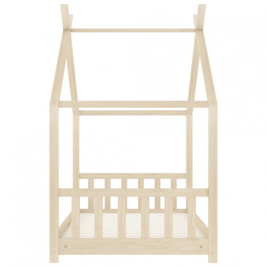 Lit d'enfant Bois de pin massif 70x140 cm