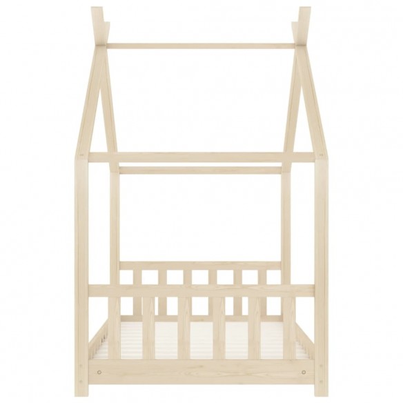Lit d'enfant Bois de pin massif 70x140 cm