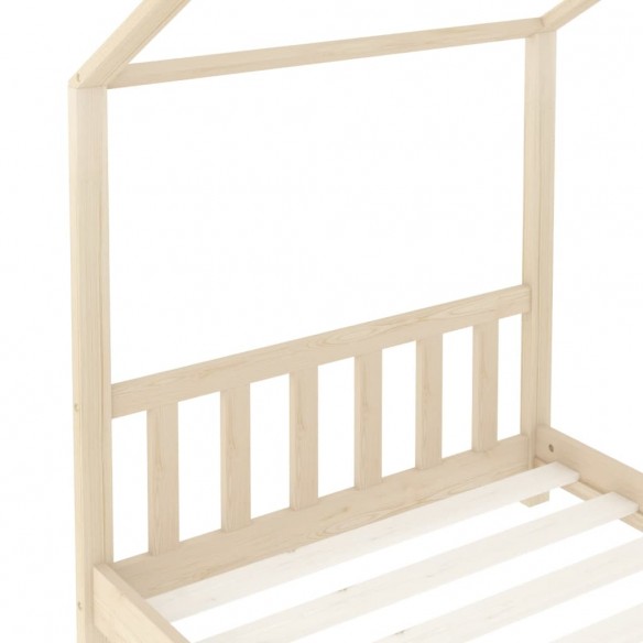 Lit d'enfant Bois de pin massif 70x140 cm