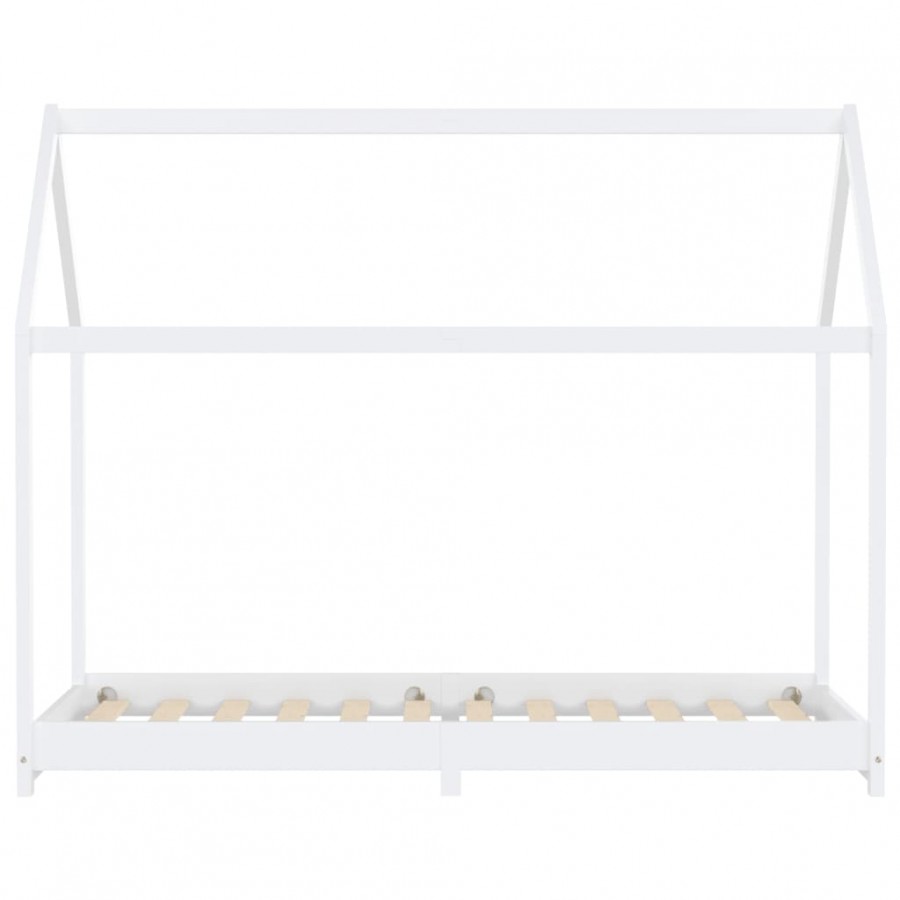 Lit d'enfant Blanc Bois de pin massif 90 x 200 cm