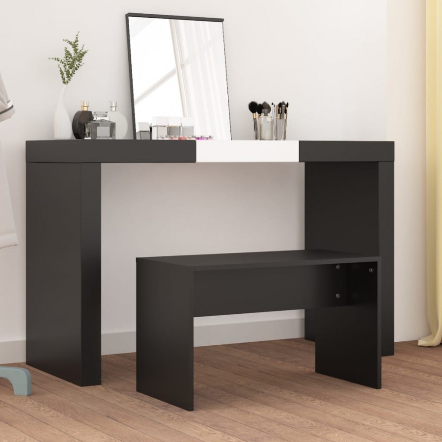 Tabouret de toilette Noir 70x35x45 cm 