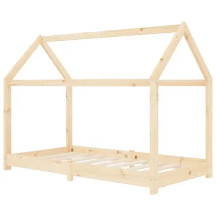 Lit d'enfant Bois de pin massif 80x160 cm 2