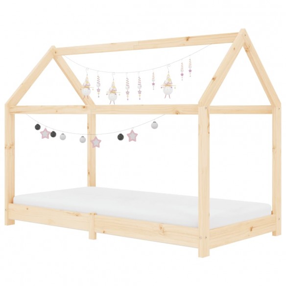 Lit d'enfant Bois de pin massif 80x160 cm
