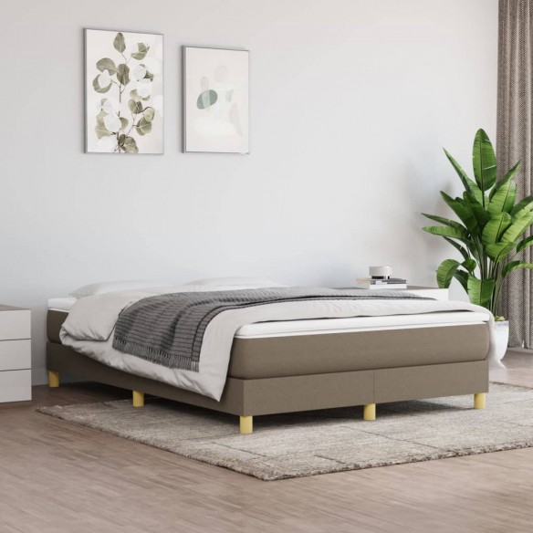 Lit Taupe 140x200 cm Tissu