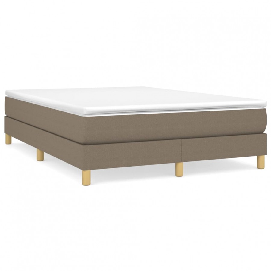 Lit Taupe 140x200 cm Tissu