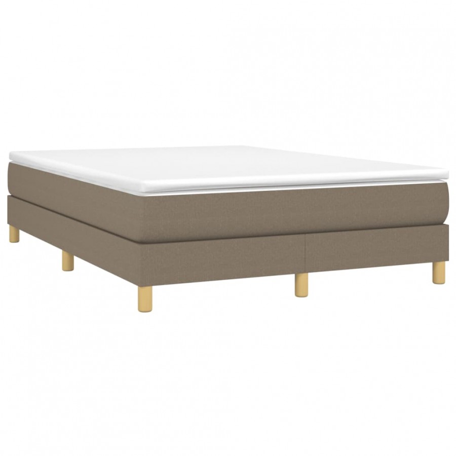 Lit Taupe 140x200 cm Tissu