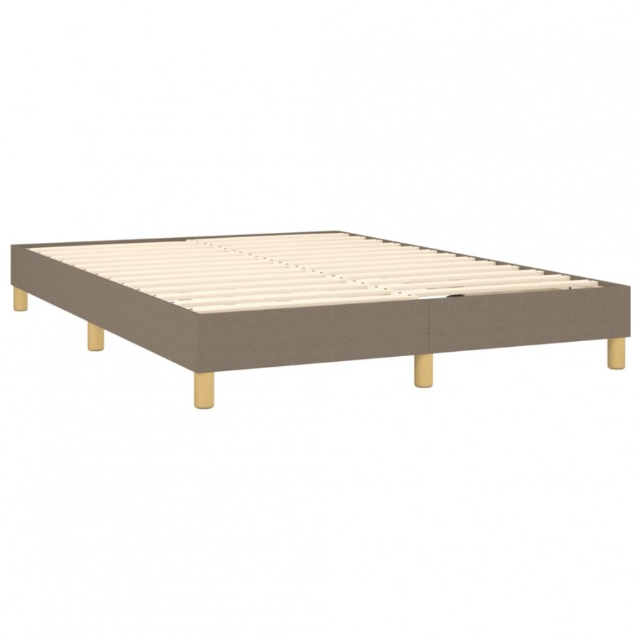 Lit Taupe 140x200 cm Tissu
