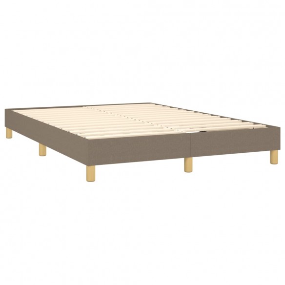 Lit Taupe 140x200 cm Tissu