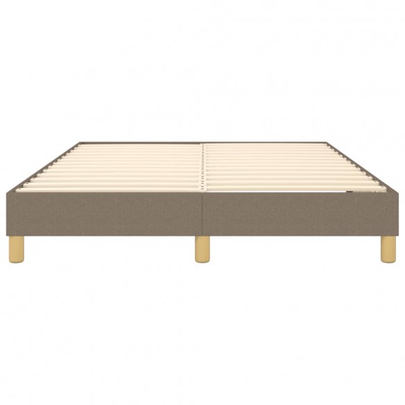 Lit Taupe 140x200 cm Tissu