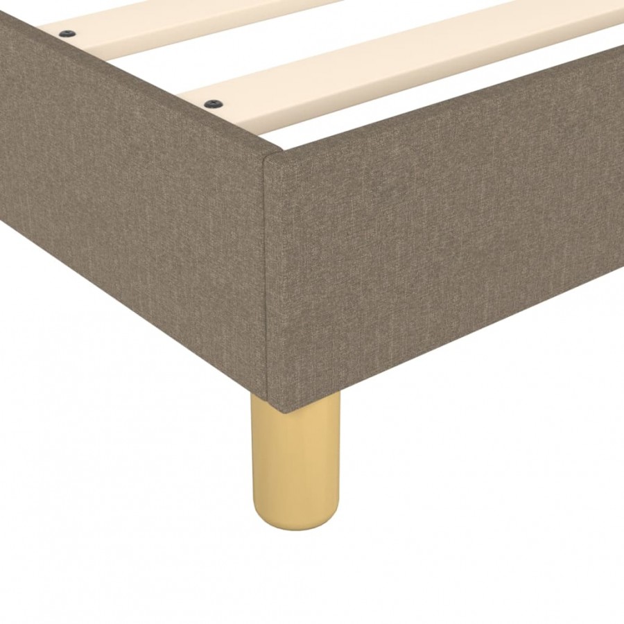 Lit Taupe 140x200 cm Tissu