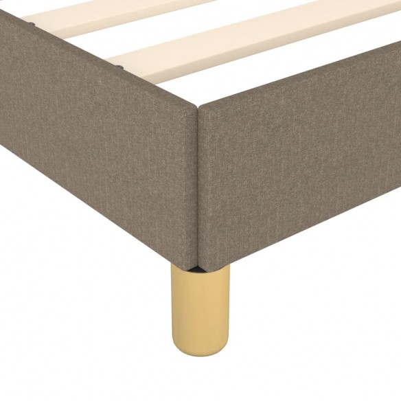 Lit Taupe 140x200 cm Tissu