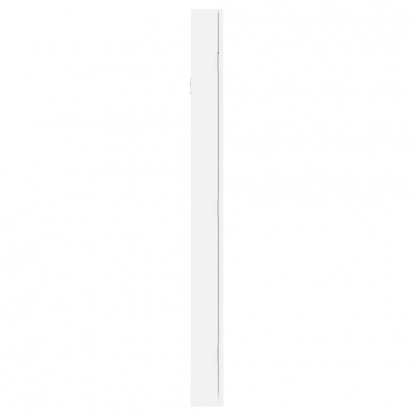 Armoire à bijoux avec miroir murale blanc 30x8,5x106 cm